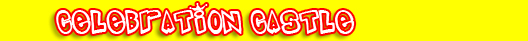 Celebration theme bouncy castle for hire